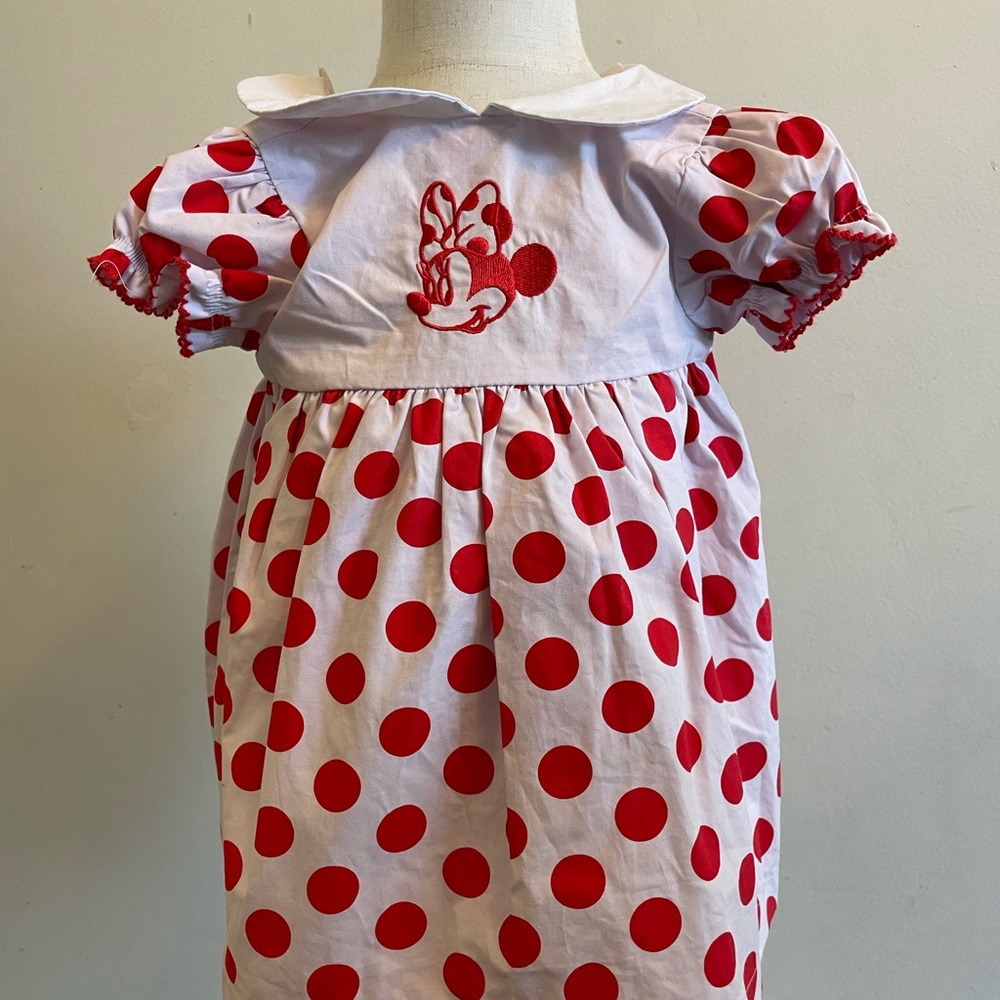 Minnie Mouse Red Polka Dot Dress BABY SIZE 3/6 months
